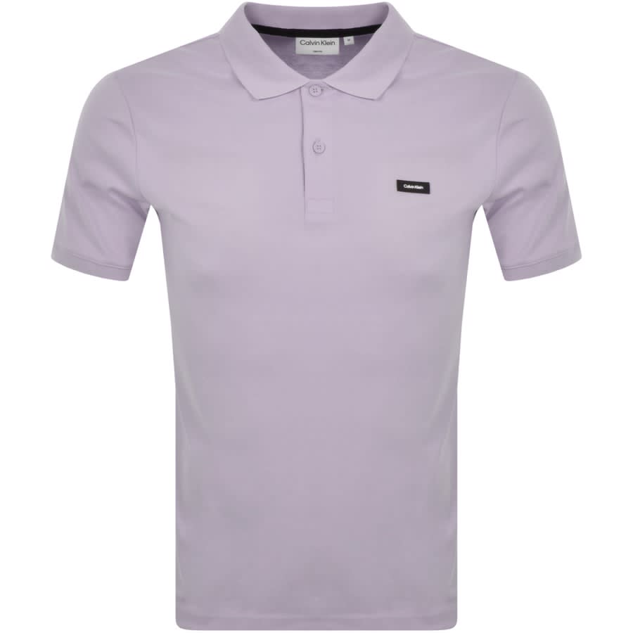 Image number 1 for Calvin Klein Pique Slim Fit Polo T Shirt Purple