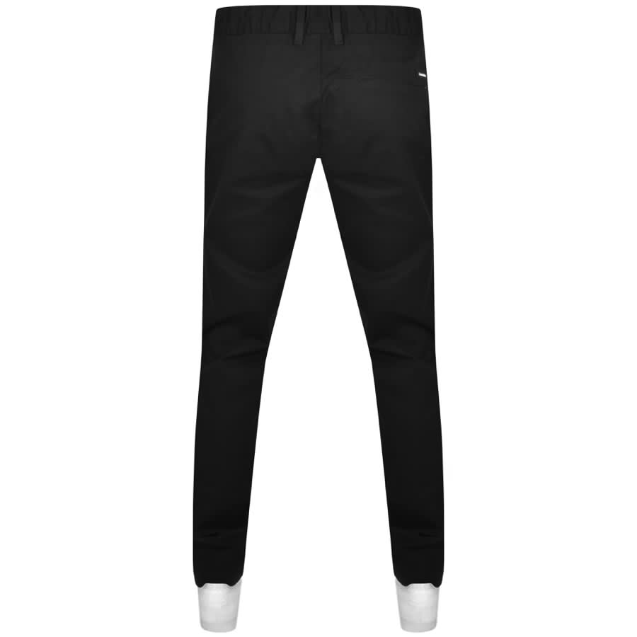 Image number 2 for Calvin Klein Modern Twill Tapered Trousers Black