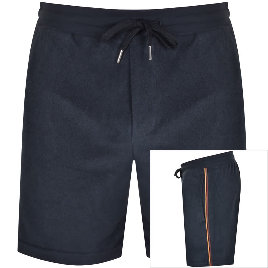 Image number 1 for Paul Smith Towel Stripe Jersey Shorts Navy