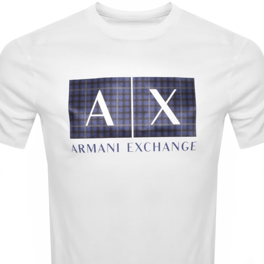 Image number 2 for Armani Exchange Crew Neck Logo T Shirt White