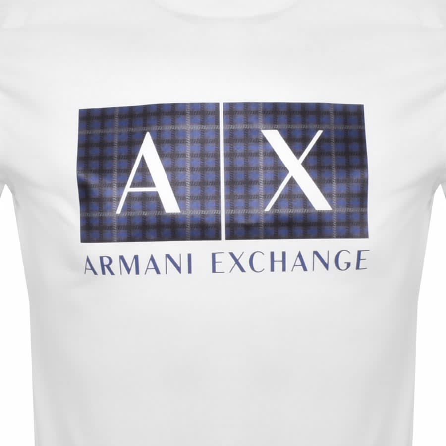 Image number 3 for Armani Exchange Crew Neck Logo T Shirt White