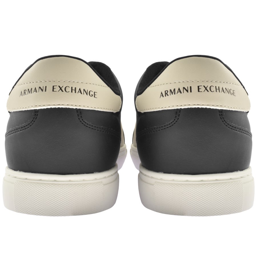 Image number 2 for Armani Exchange Logo Trainers Black