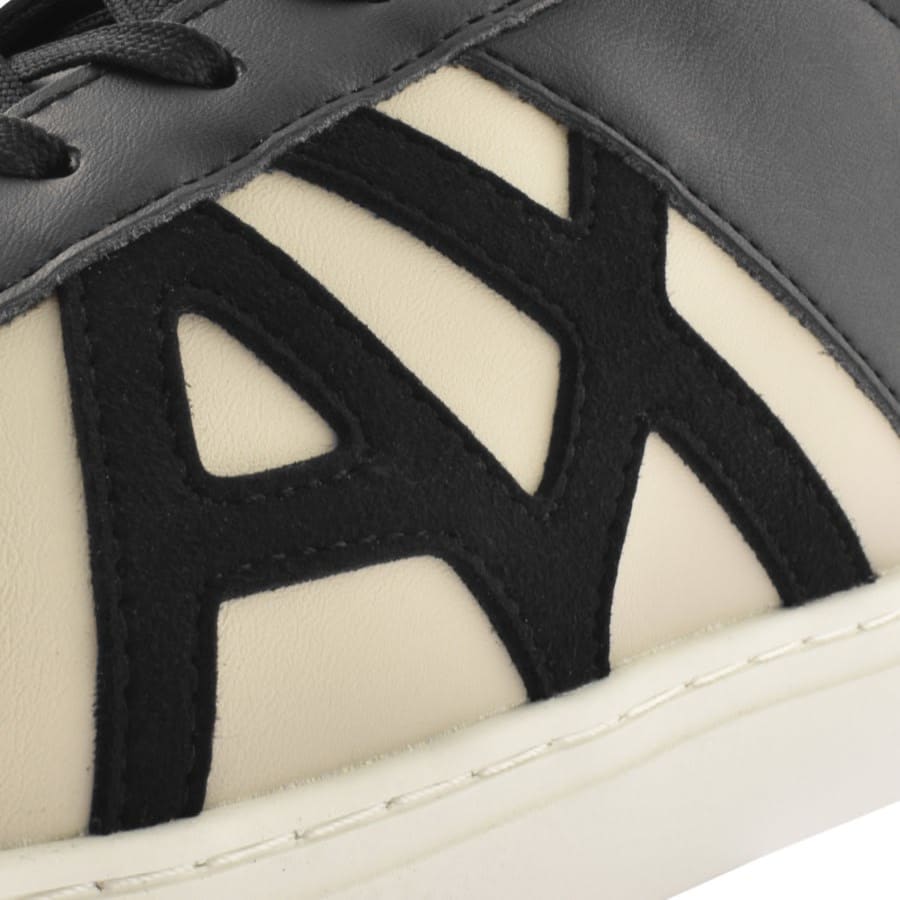 Image number 4 for Armani Exchange Logo Trainers Black