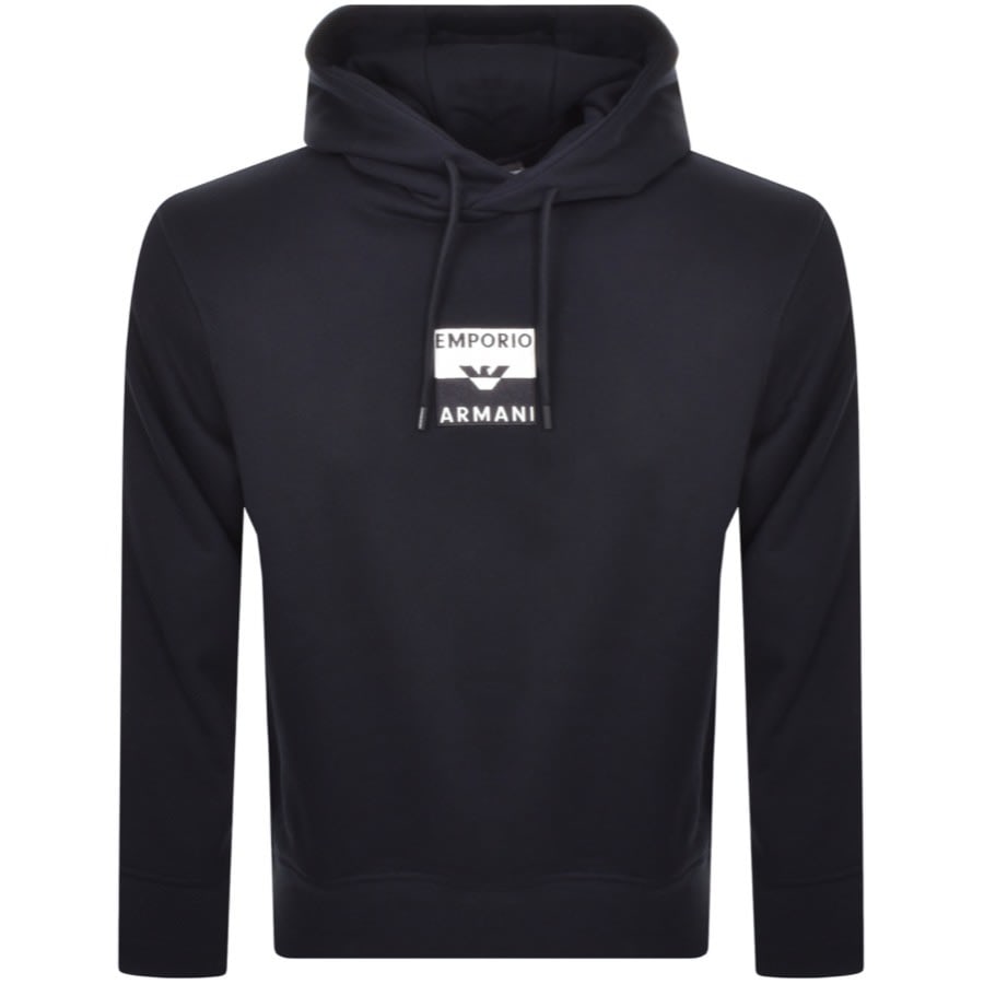 Image number 1 for Emporio Armani Logo Hoodie Navy