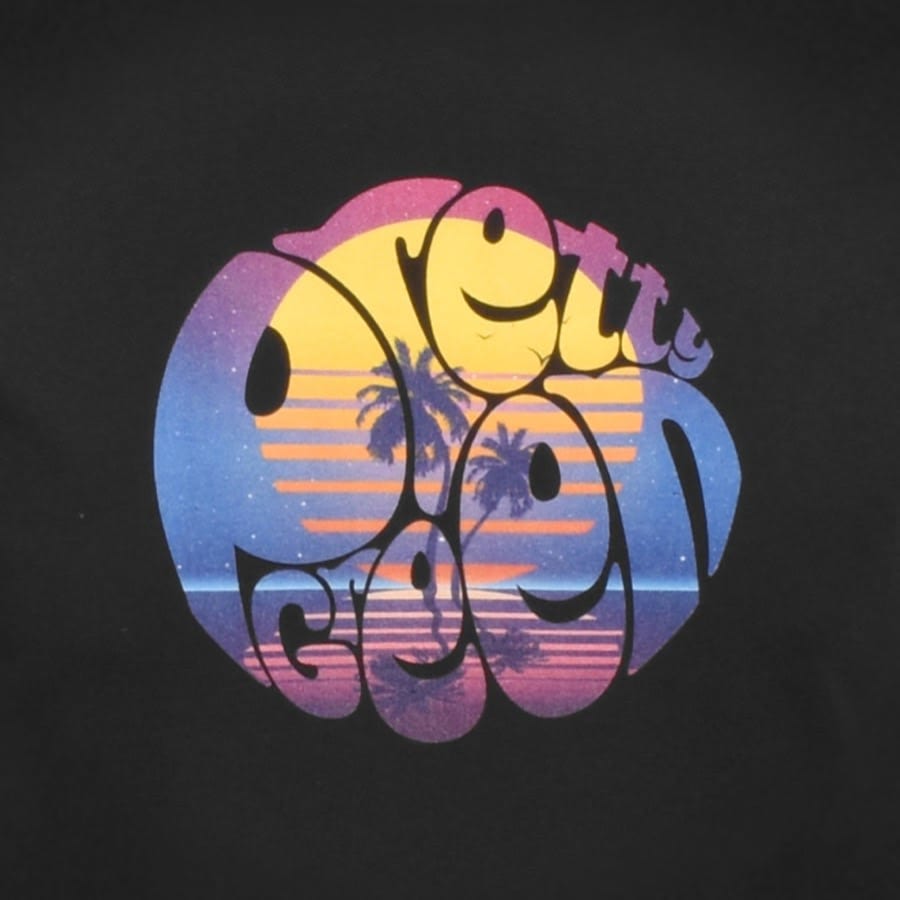 Image number 3 for Pretty Green Synth Wave Logo T Shirt Black