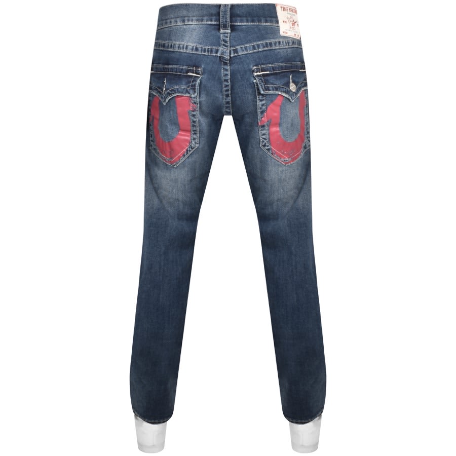 Image number 2 for True Religion Ricky Painted Horseshoe Jeans Blue