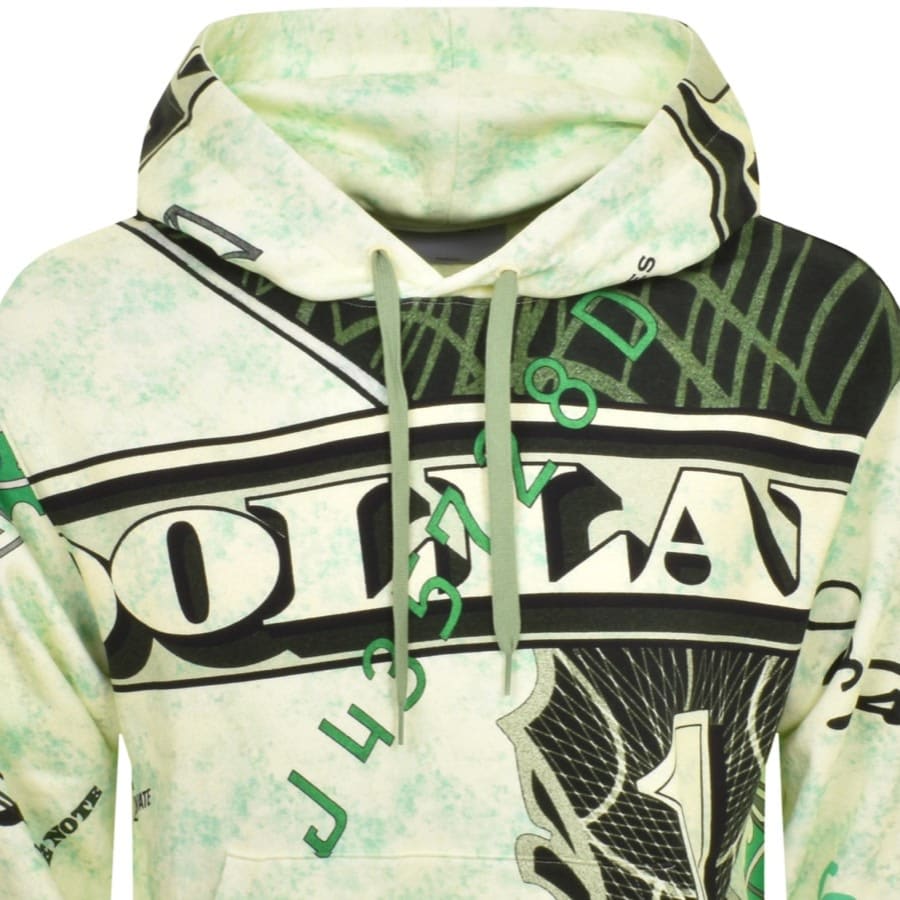 Image number 2 for Moschino Dollar Print Hoodie Green