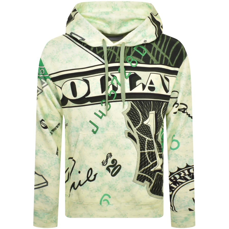 Image number 1 for Moschino Dollar Print Hoodie Green