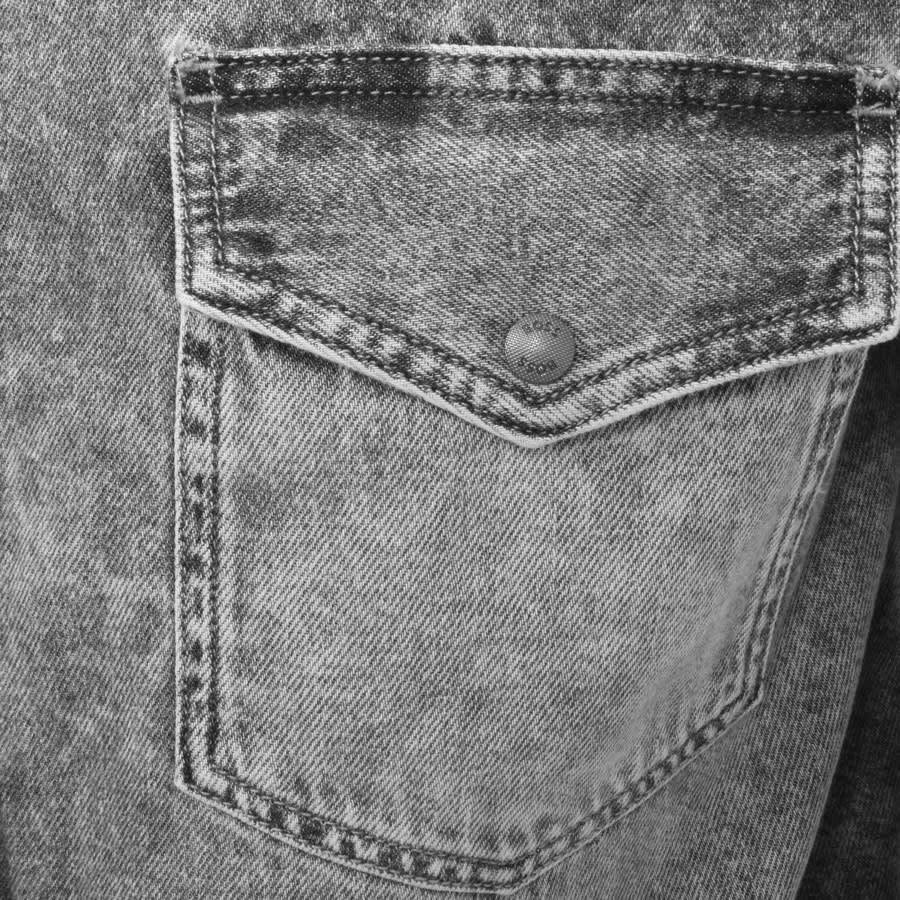 Image number 3 for BOSS Lebop Denim Overshirt Jacket Grey