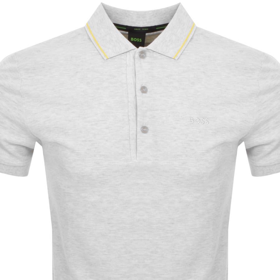 Image number 2 for BOSS Paule 4 Jersey Polo T Shirt Grey