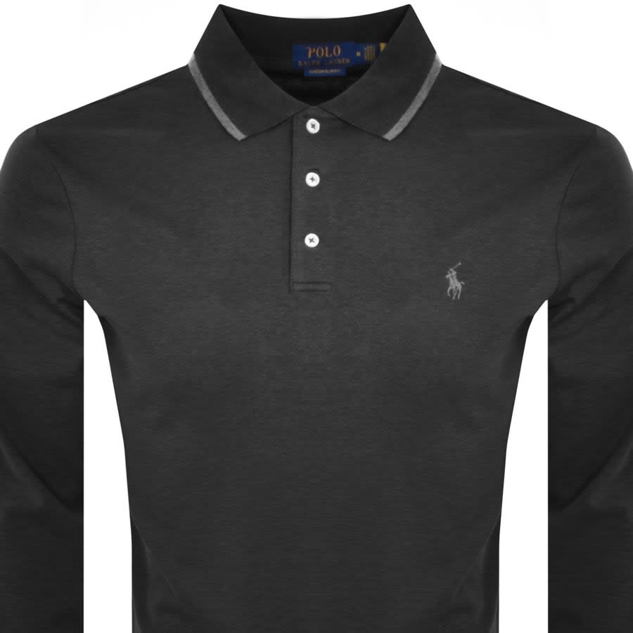 Image number 2 for Ralph Lauren Long Sleeve Polo T Shirt Black