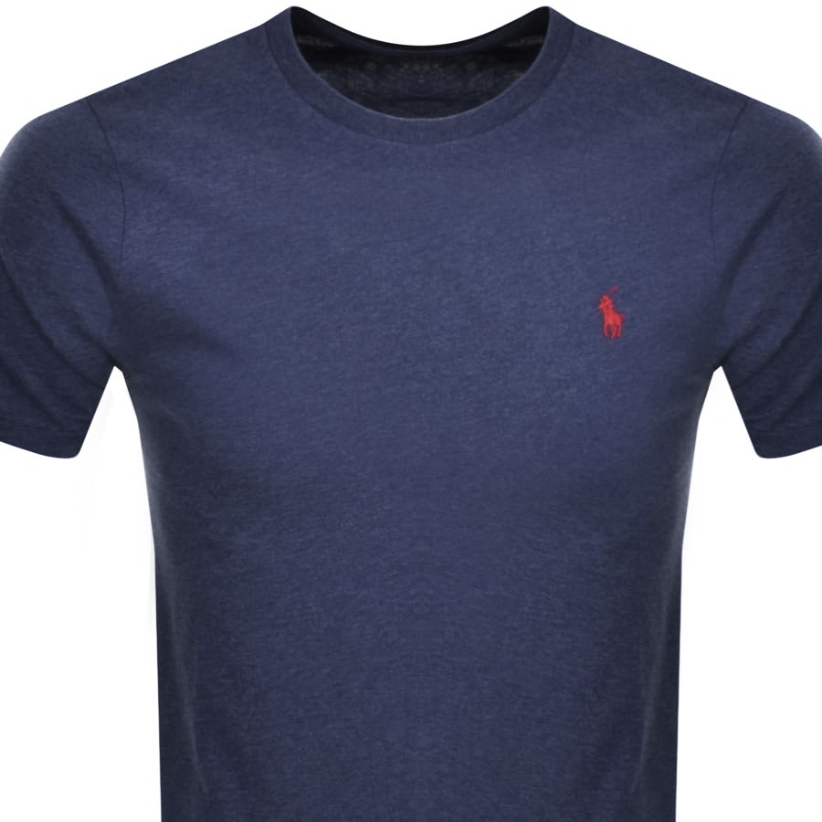 Image number 2 for Ralph Lauren Crew Neck Slim Fit T Shirt Navy