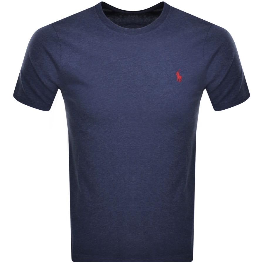 Image number 1 for Ralph Lauren Crew Neck Slim Fit T Shirt Navy