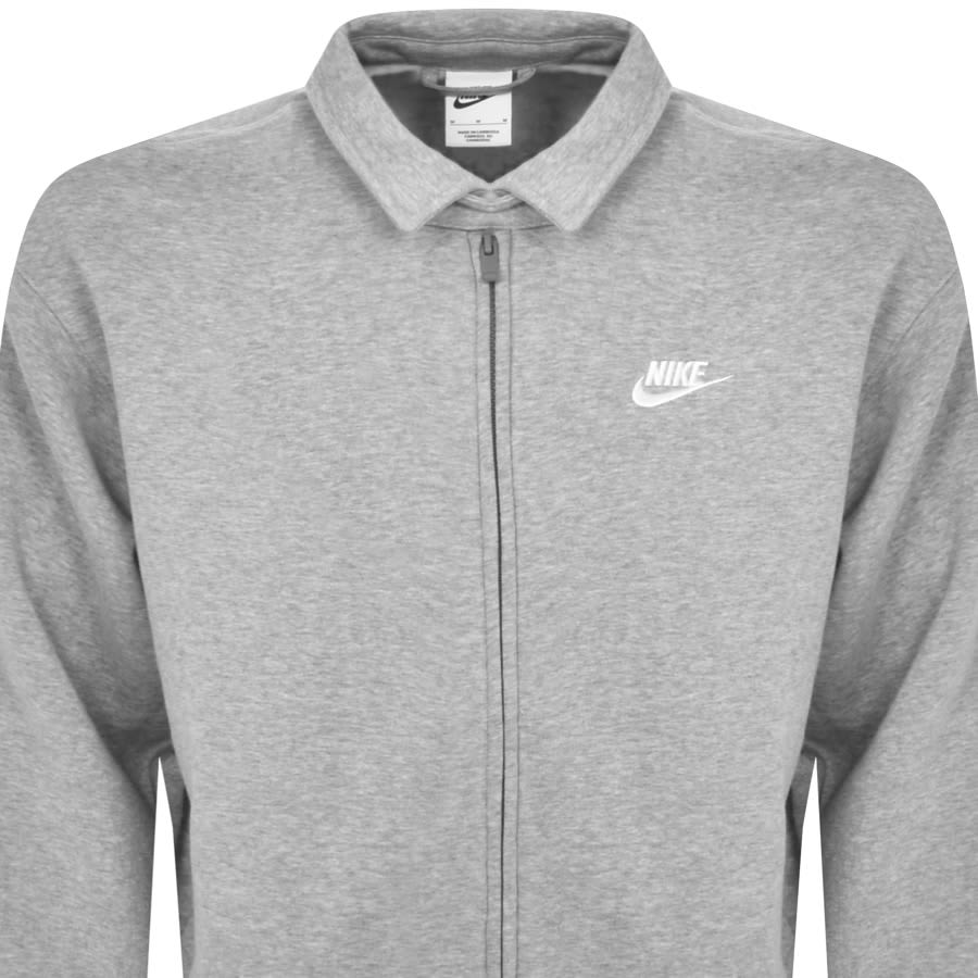Image number 2 for Nike Harrington Full Zip Sweatshirt Grey