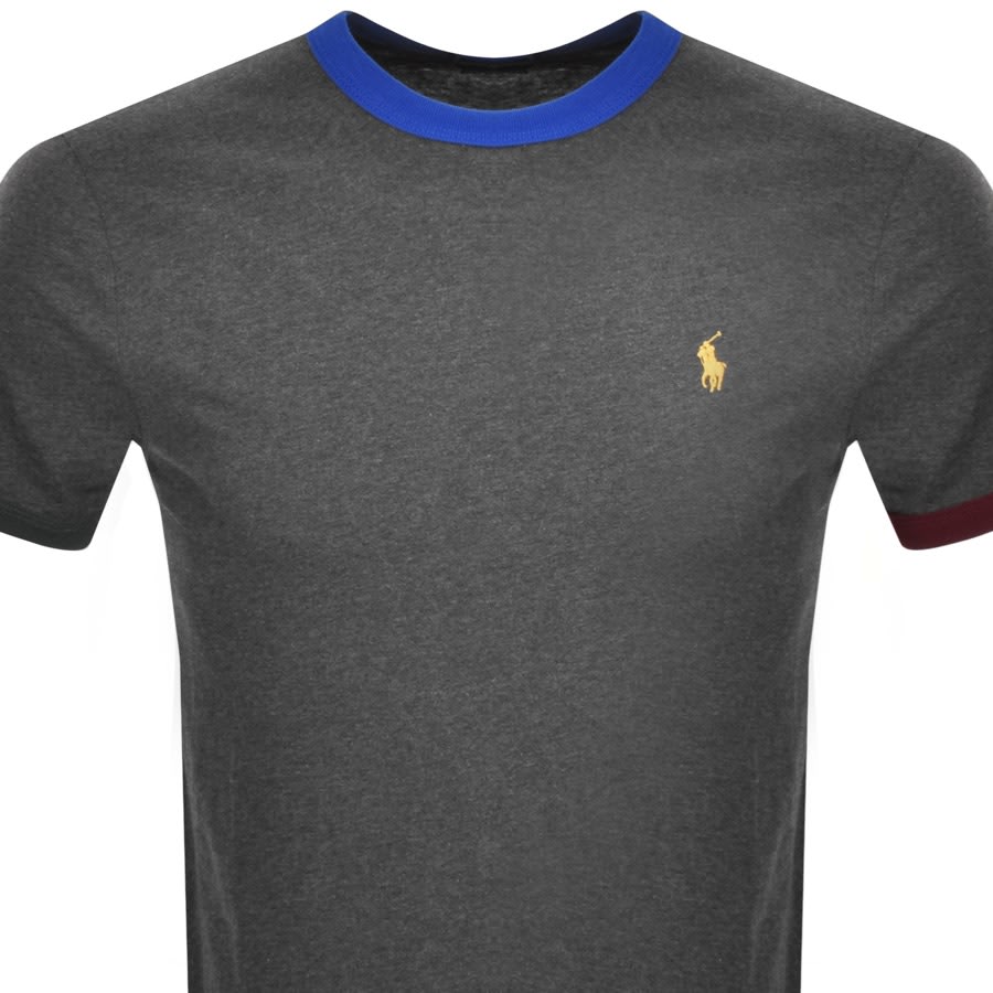 Image number 2 for Ralph Lauren Custom Slim Fit T Shirt Grey