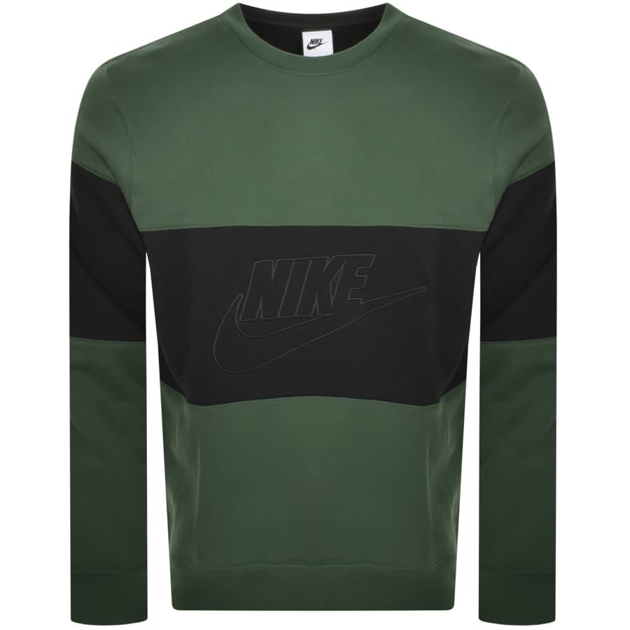 Image number 1 for Nike Colour Block Sweatshirt Green