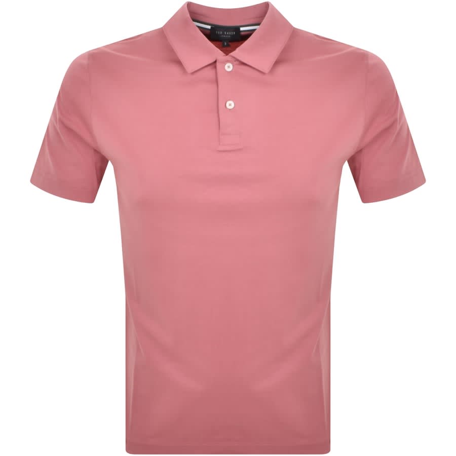 Image number 1 for Ted Baker Slim Fit Zeither Polo T Shirt Pink