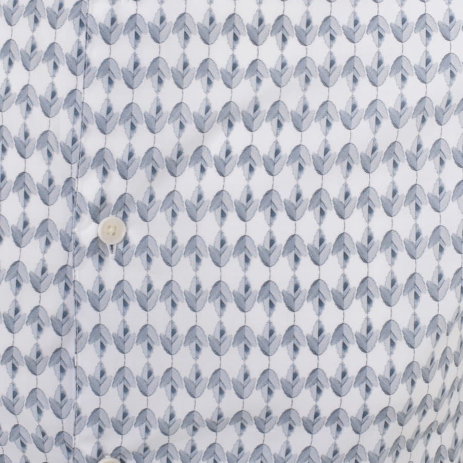 Image number 3 for Ted Baker Dibbin Leaf Print Long Sleeve Shirt Blue
