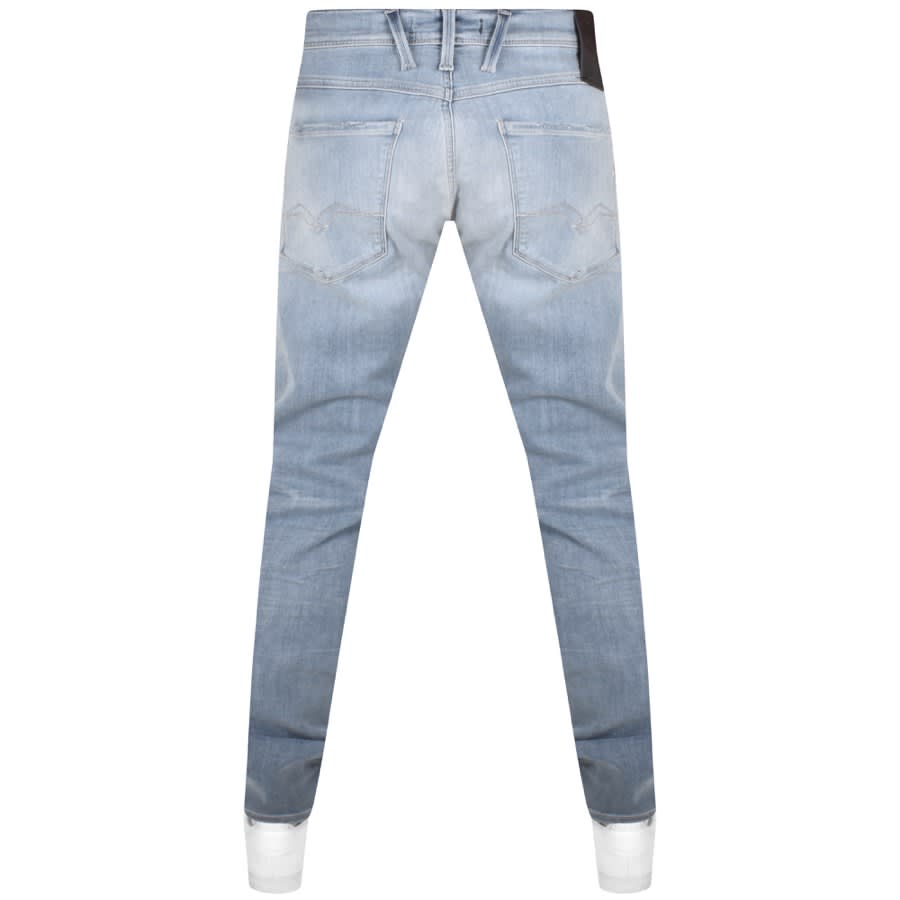 Image number 2 for Replay Anbass Hyperflex Jeans Light Blue