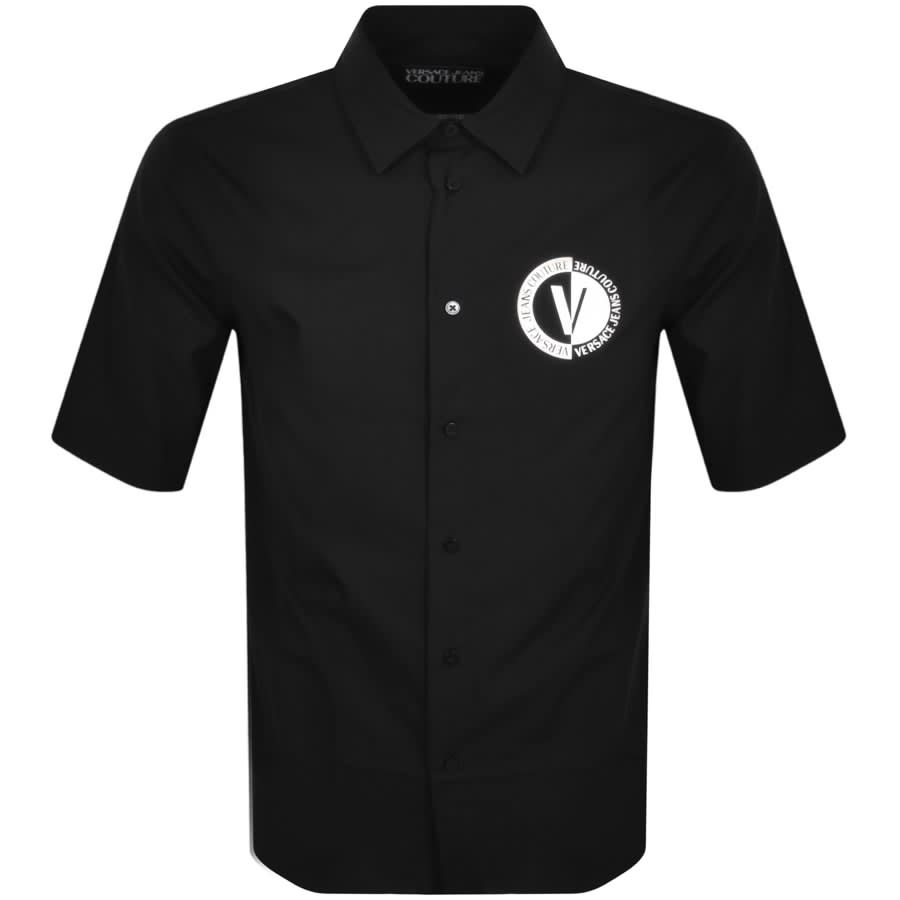 Image number 1 for Versace Jeans Couture Short Sleeve Shirt Black