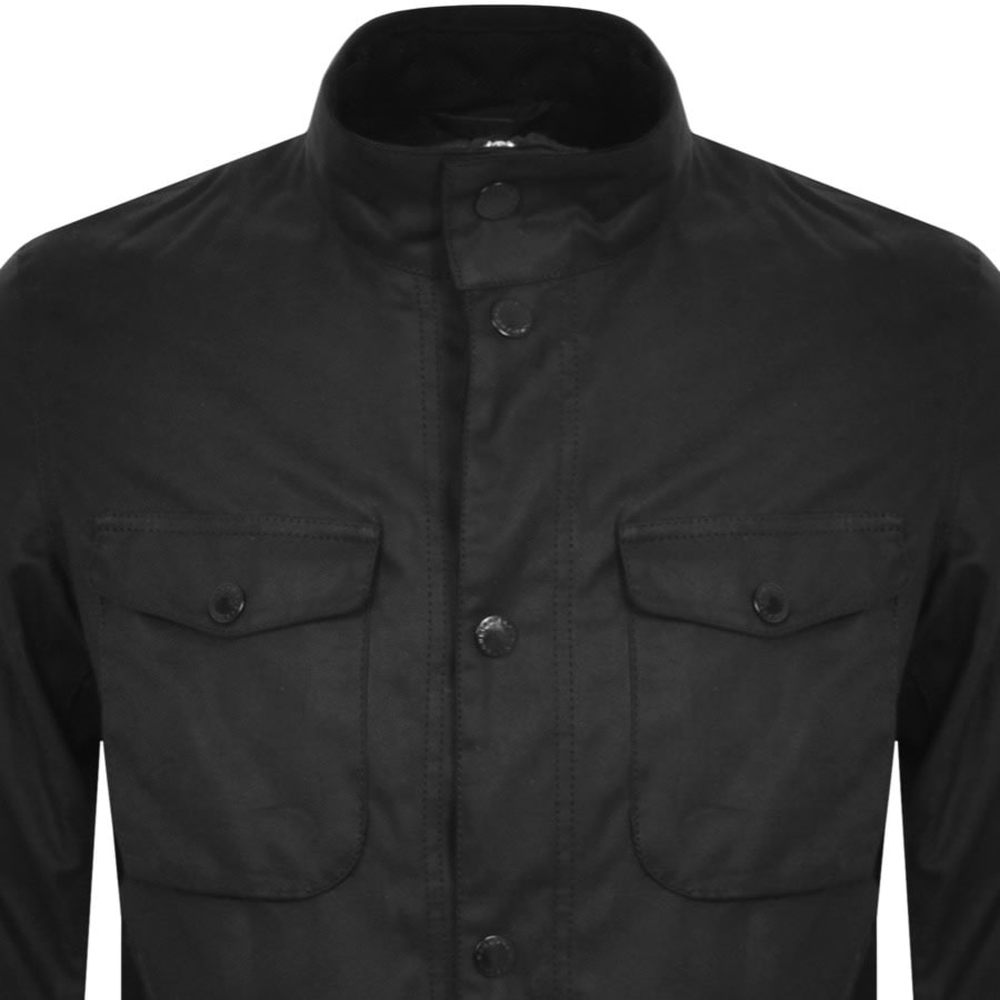 Image number 2 for Barbour Ogston Wax Jacket Black
