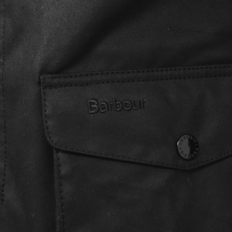 Image number 3 for Barbour Ogston Wax Jacket Black
