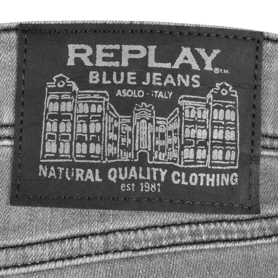 Image number 3 for Replay Anbass Slim Fit Jeans Grey