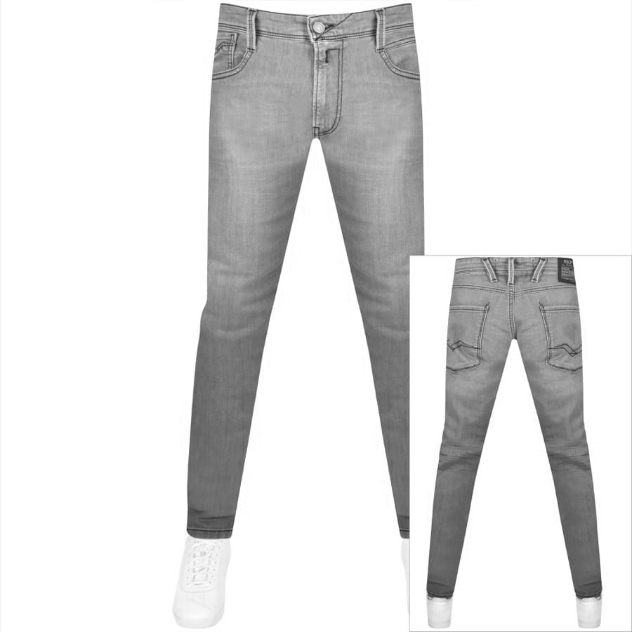Image number 1 for Replay Anbass Slim Fit Jeans Grey