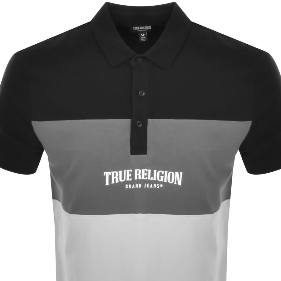 Image number 2 for True Religion Panel Polo T Shirt Black