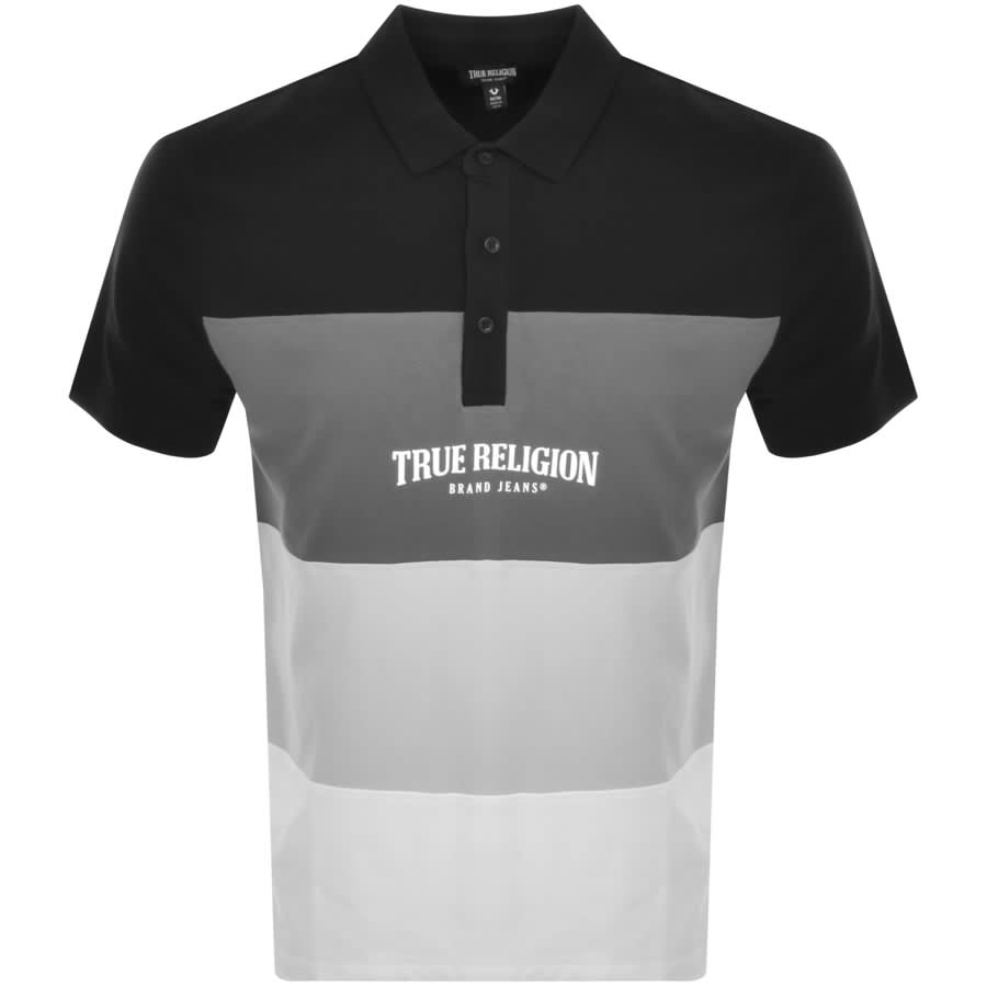 Image number 1 for True Religion Panel Polo T Shirt Black