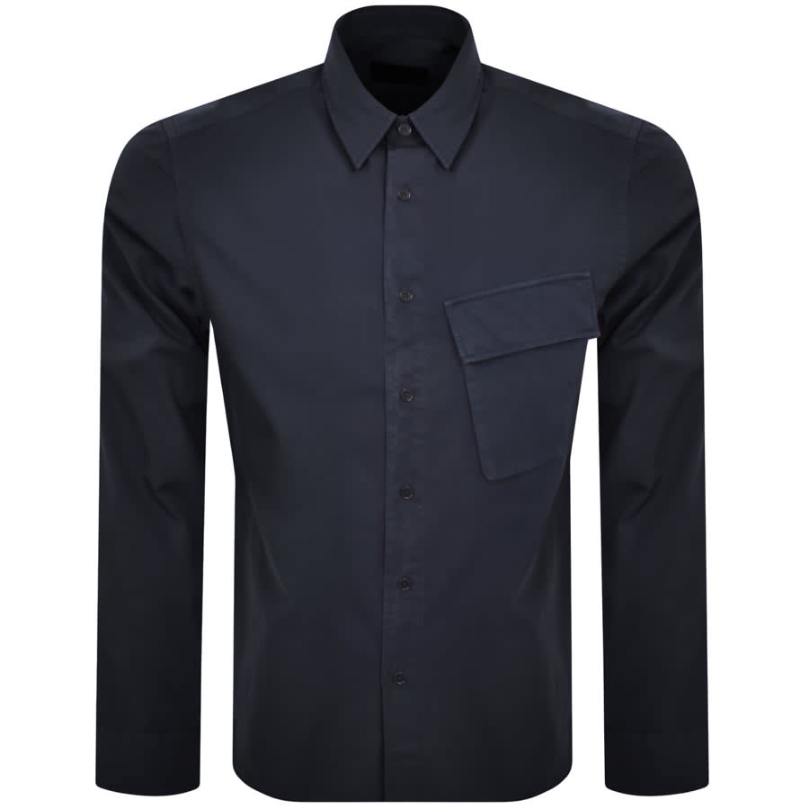 Image number 2 for Belstaff Scale Long Sleeved Shirt Navy
