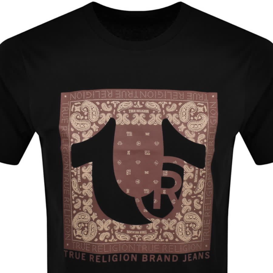 Image number 2 for True Religion Paisley Logo T Shirt Black