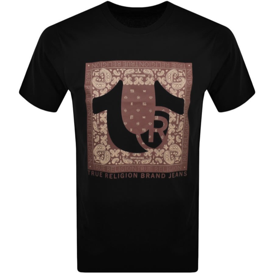 Image number 1 for True Religion Paisley Logo T Shirt Black