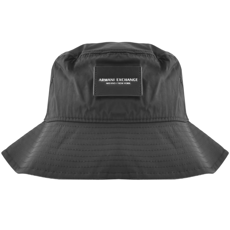 Image number 1 for Armani Exchange Logo Bucket Hat Black