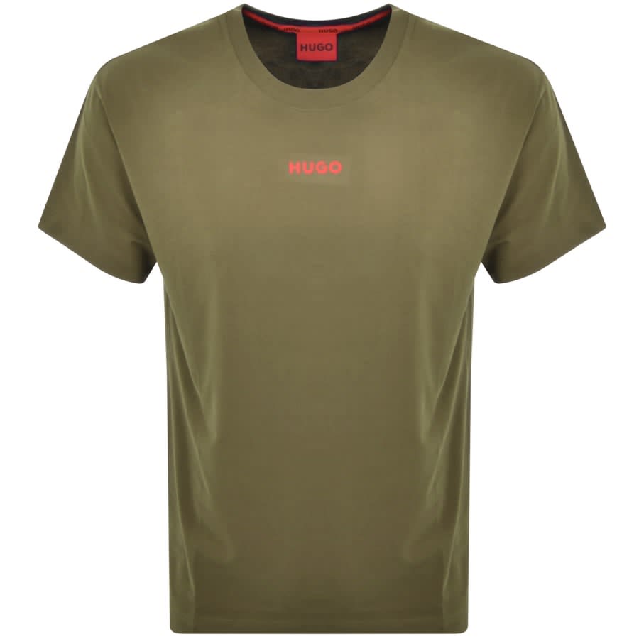HUGO Loungewear Linked T Shirt Green Mainline Menswear United States