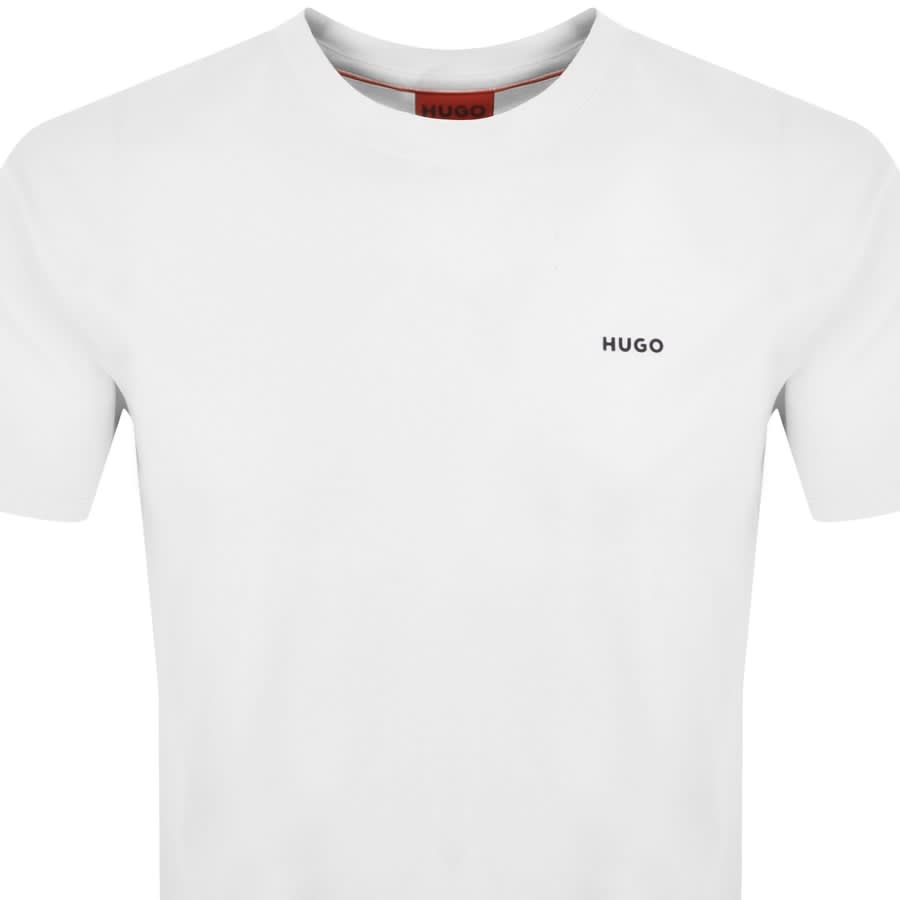 Image number 2 for HUGO Dero222 Crew Neck Short Sleeve T Shirt White