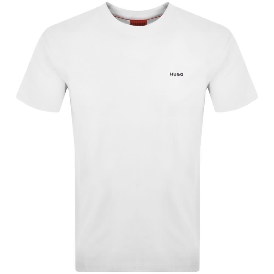 Image number 1 for HUGO Dero222 Crew Neck Short Sleeve T Shirt White