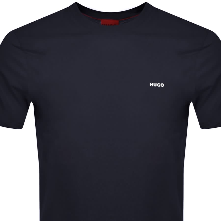 Image number 2 for HUGO Dero222 Crew Neck Short Sleeve T Shirt Navy