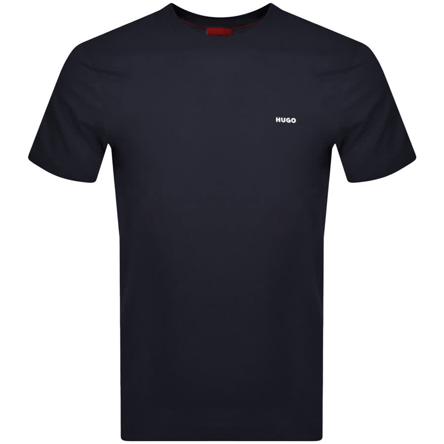 Image number 1 for HUGO Dero222 Crew Neck Short Sleeve T Shirt Navy