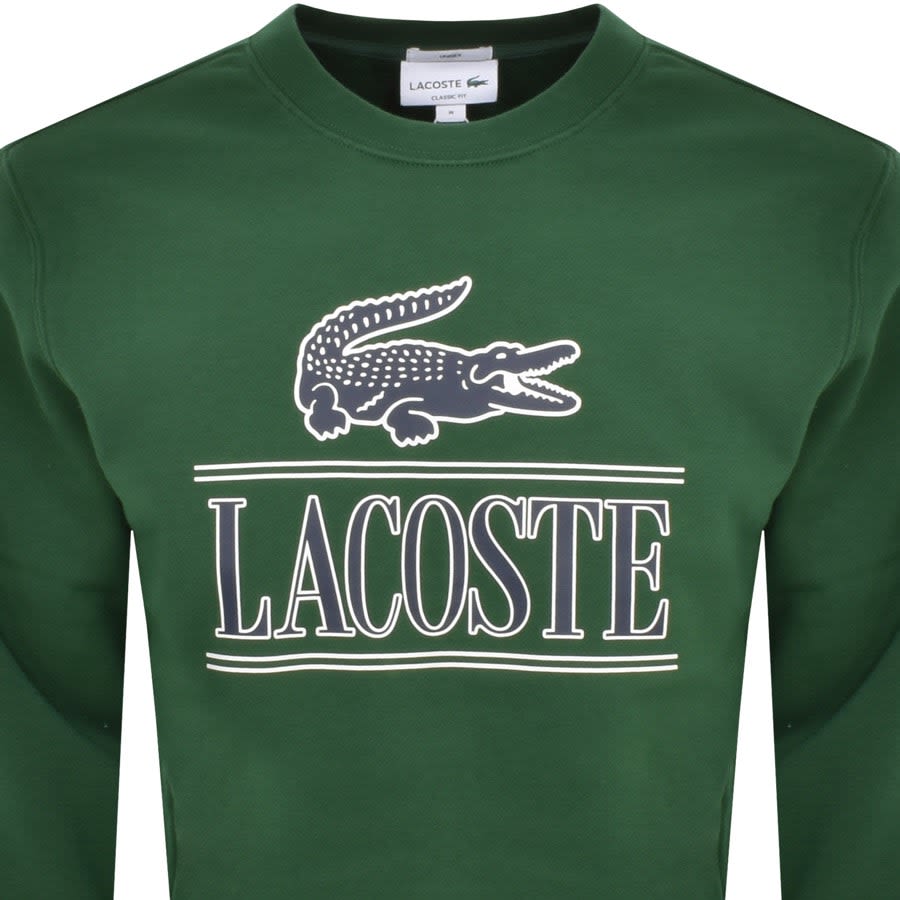 Image number 2 for Lacoste Logo Sweatshirt Green
