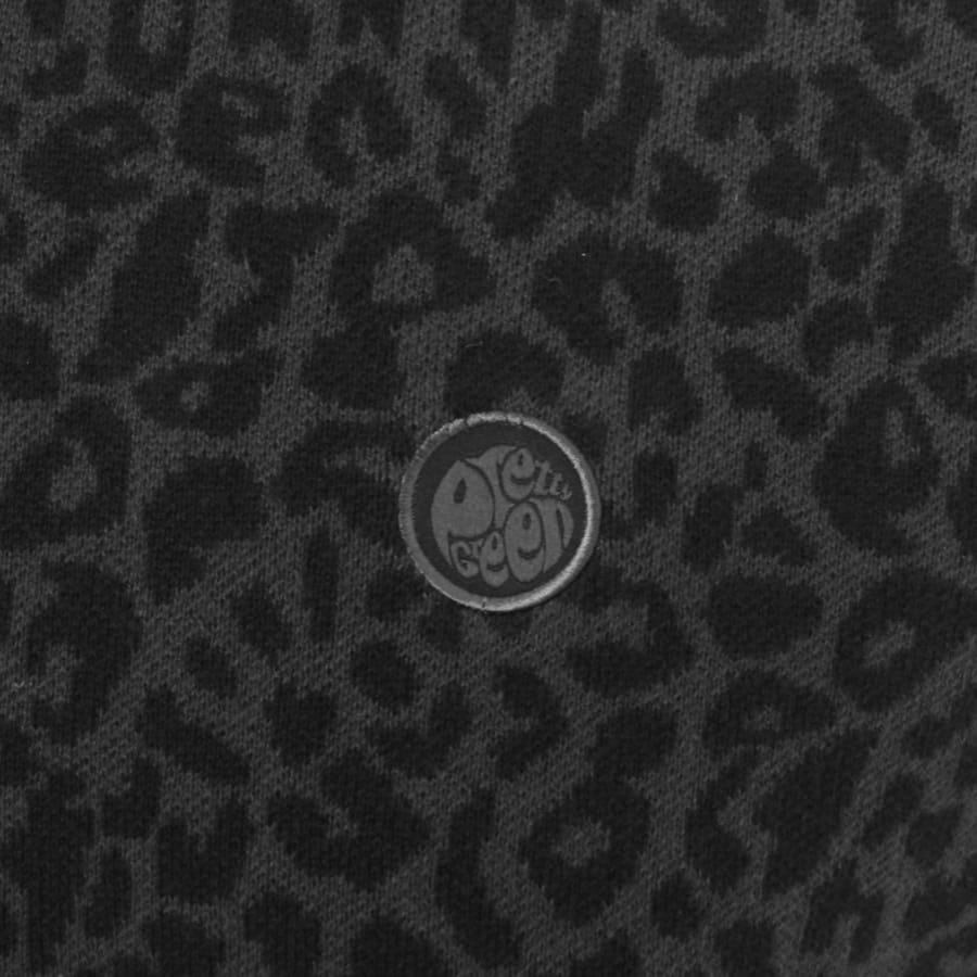 Image number 3 for Pretty Green Fleetwood Leopard Polo T Shirt Black