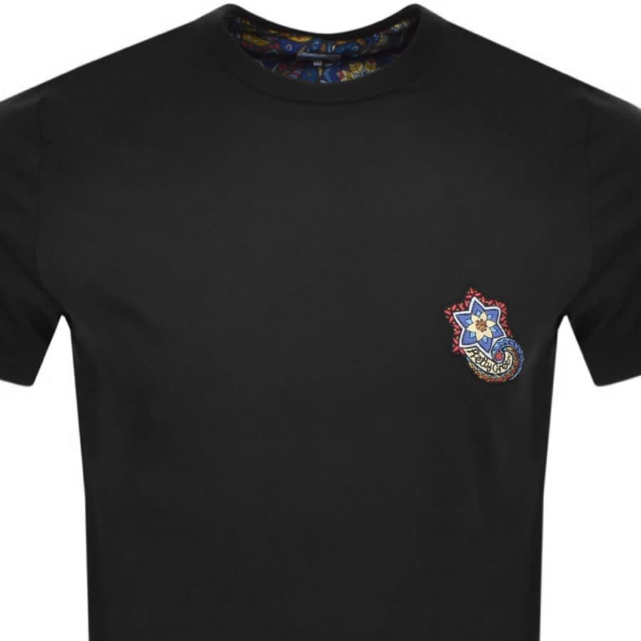 Image number 2 for Pretty Green Marriot Paisley T Shirt Black