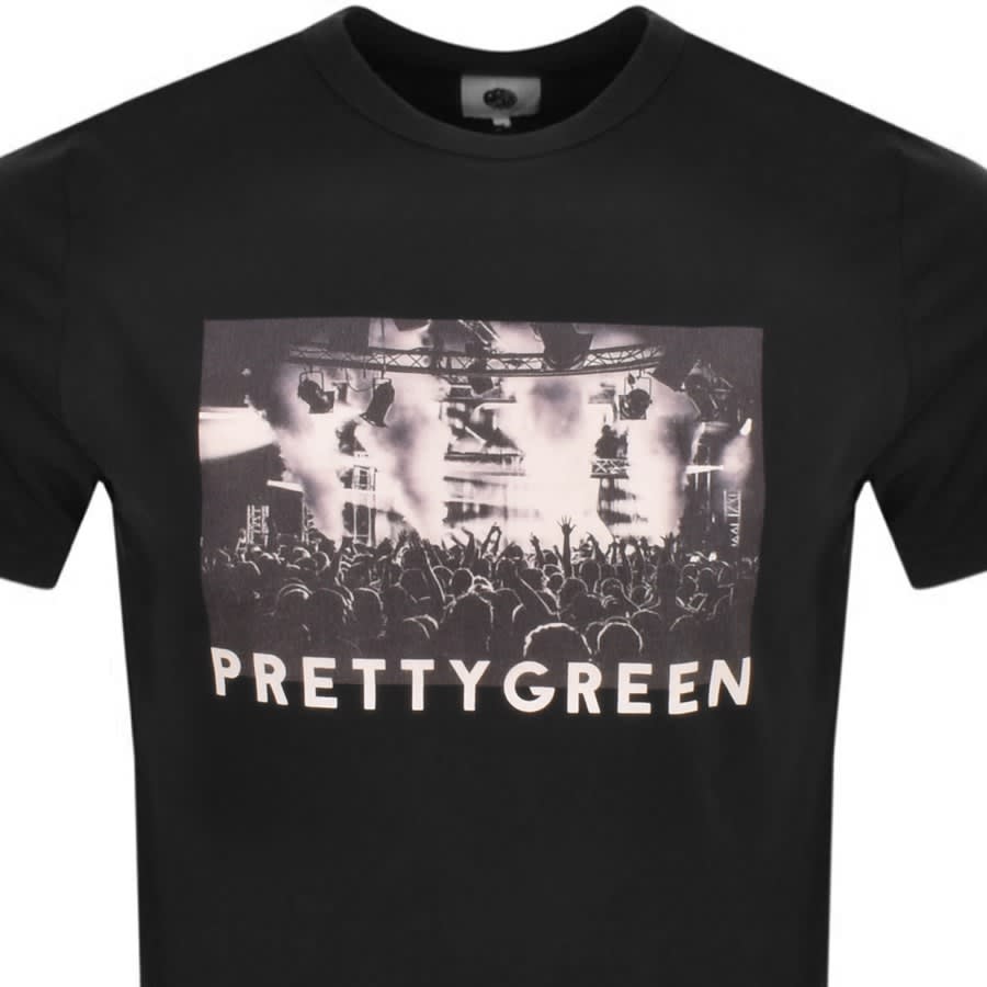 Image number 2 for Pretty Green Crowd Photo T Shirt Black