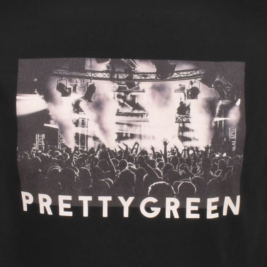 Image number 3 for Pretty Green Crowd Photo T Shirt Black