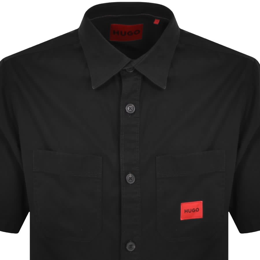Image number 2 for HUGO Eratino Short Sleeve Overshirt Black