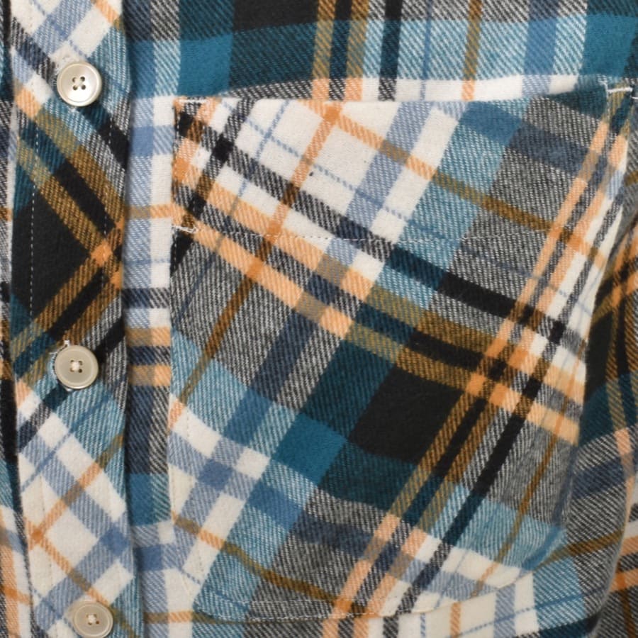 Image number 3 for Paul Smith Checked Long Sleeve Shirt Blue