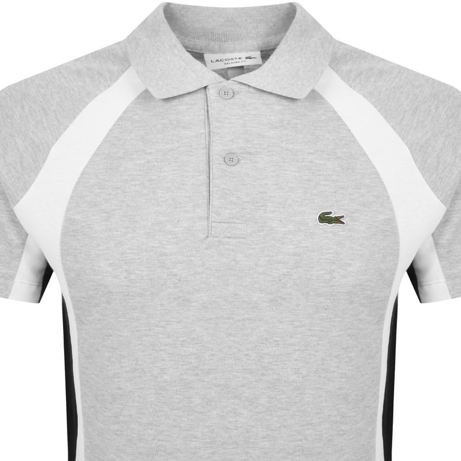 Image number 2 for Lacoste Panel Polo T Shirt Grey