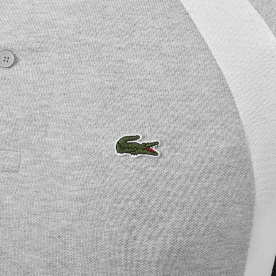 Image number 3 for Lacoste Panel Polo T Shirt Grey