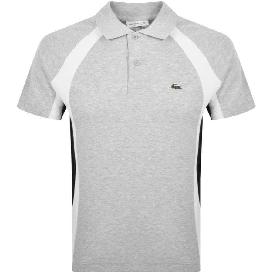 Image number 1 for Lacoste Panel Polo T Shirt Grey