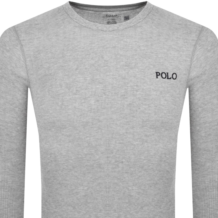 Image number 2 for Ralph Lauren Long Sleeve Logo T Shirt Grey